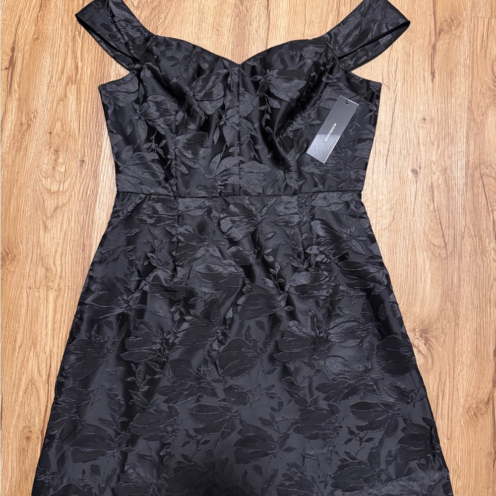 Lulu's Black Floral Mini Dress